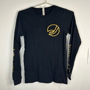 Juliana Bicycles Santa Cruz XS Long Sleeve Shirt Black Gold MTB Graphic Tee